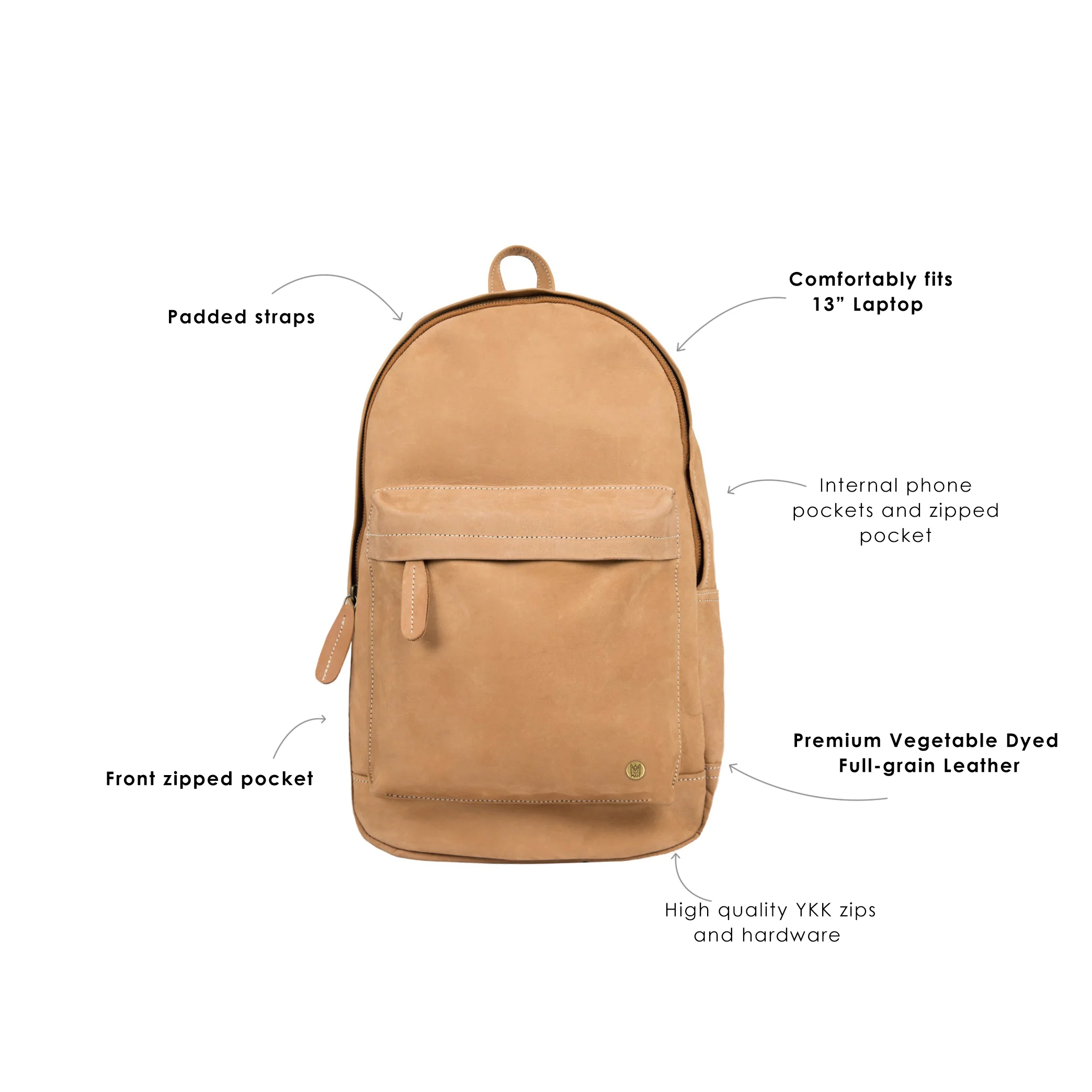 The Classic Backpack - Cognac - Image 4