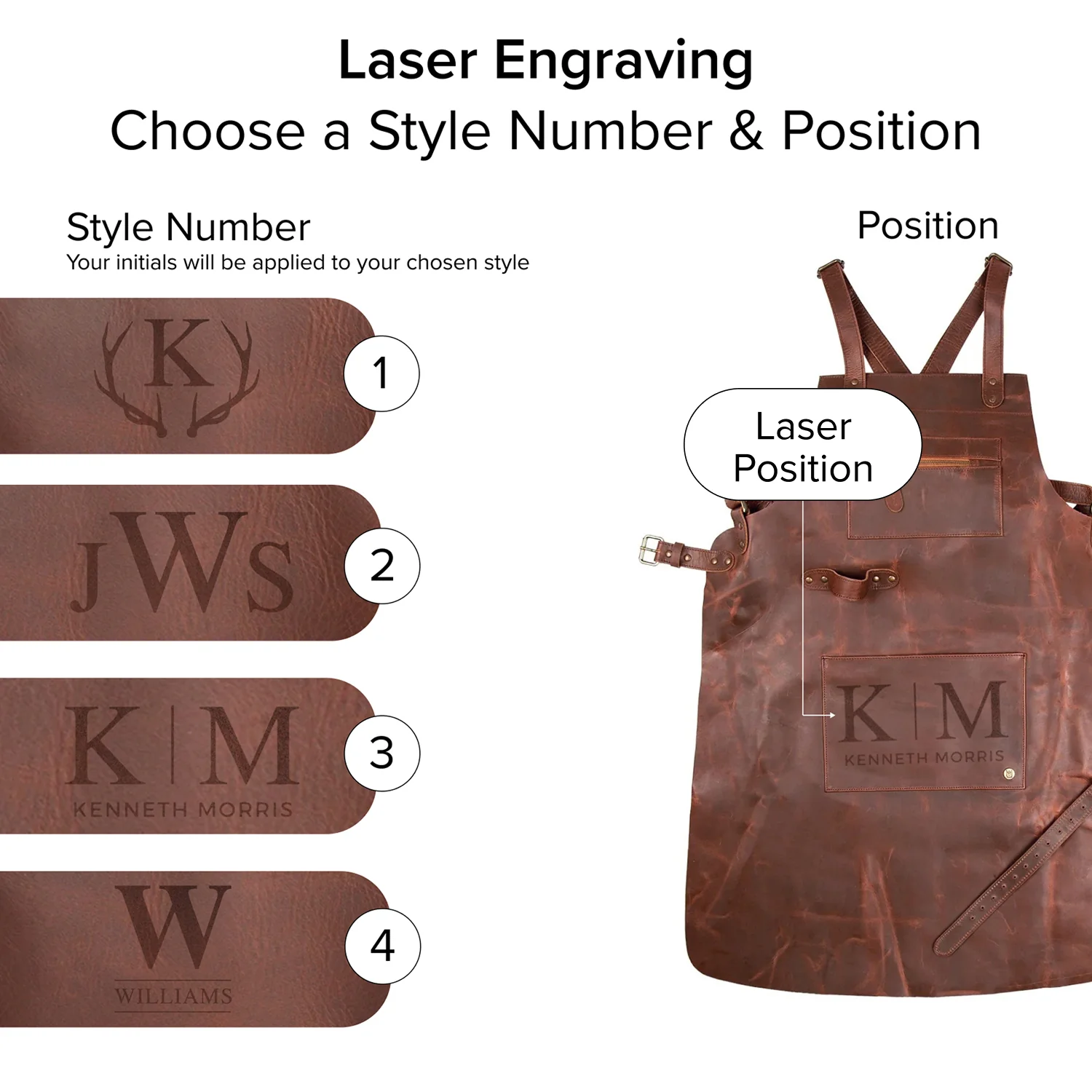 Cross Back Leather Apron - Image 4