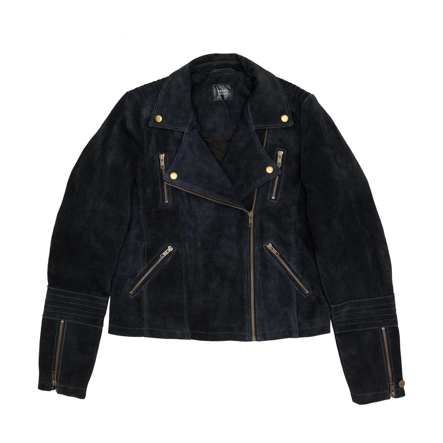 Ladies Suede Biker Jacket - Image 4