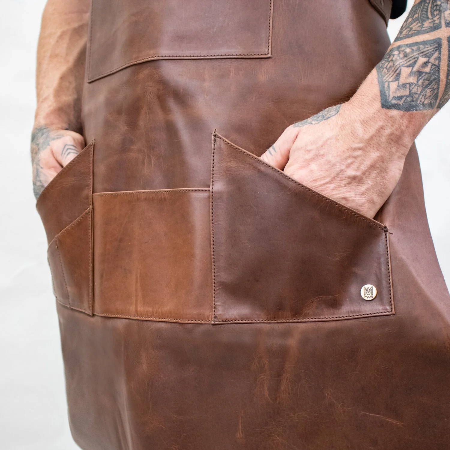 Multi-Pocket Leather Apron - Image 8